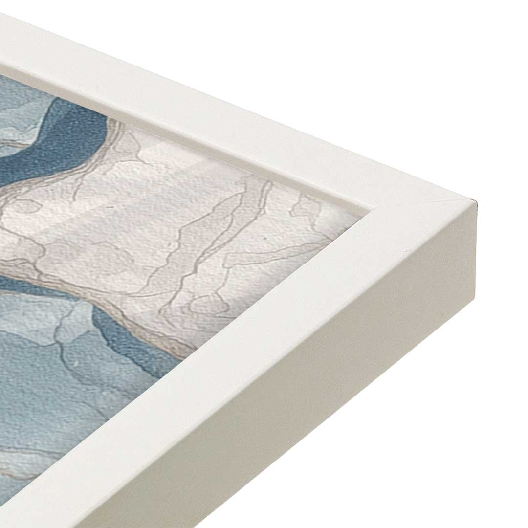 [Color:Opaque White], Picture of art in a Opaque White frame at an angle
