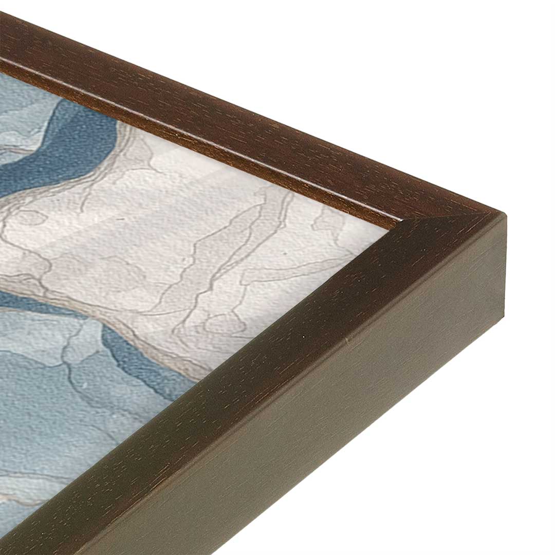 [Color:Brown], Picture of art in a Brown frame at an angle