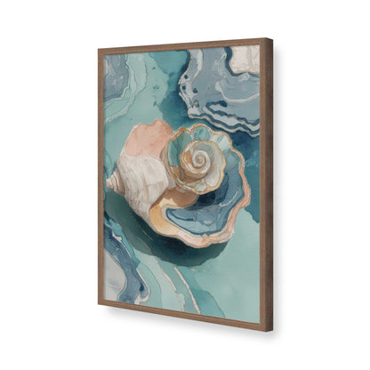 [Color:Walnut], Picture of art in a Walnut frame of the corner