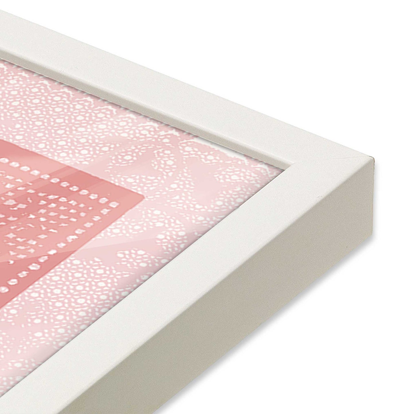 [Color:Opaque White], Picture of art in a Opaque White frame of the corner