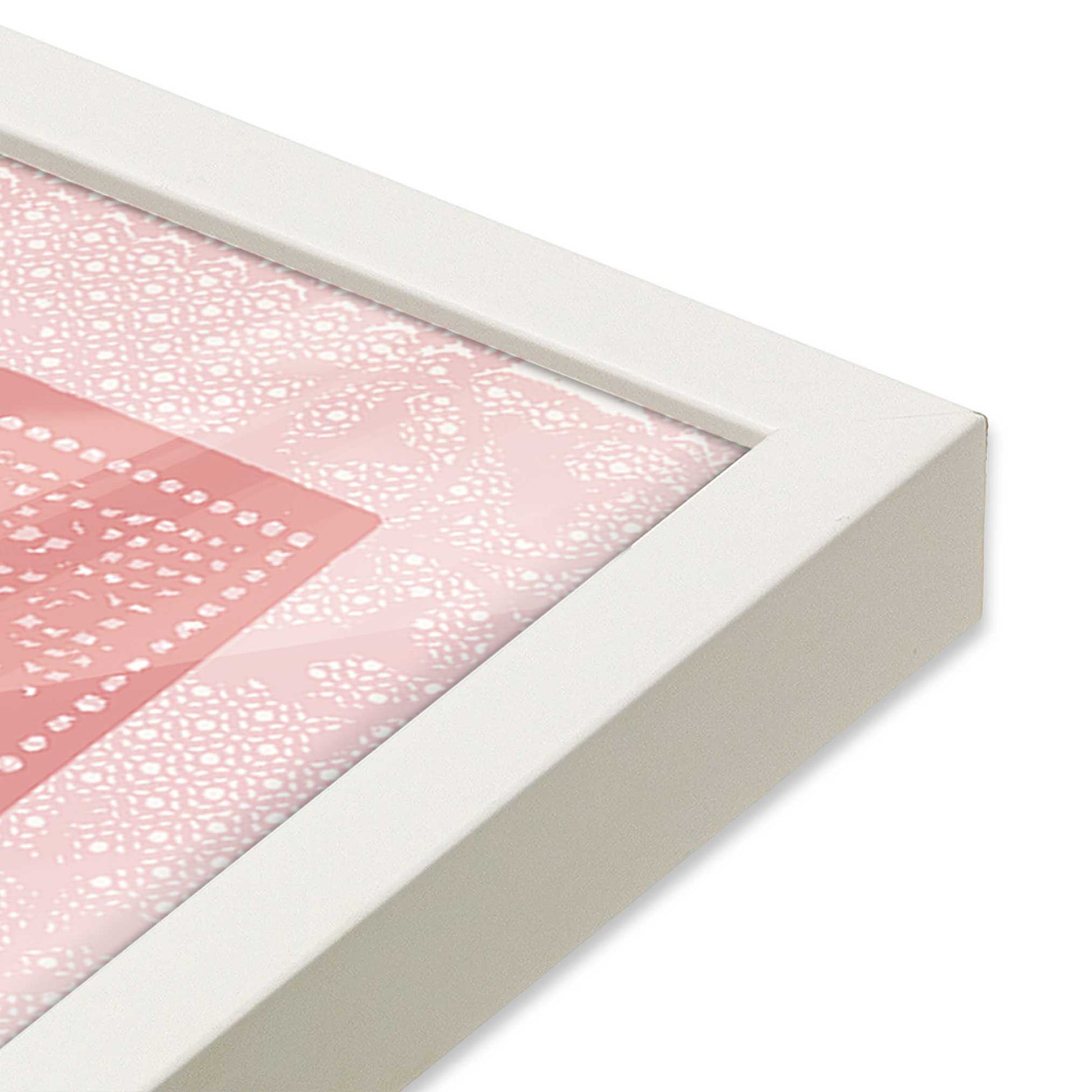[Color:Opaque White], Picture of art in a Opaque White frame of the corner