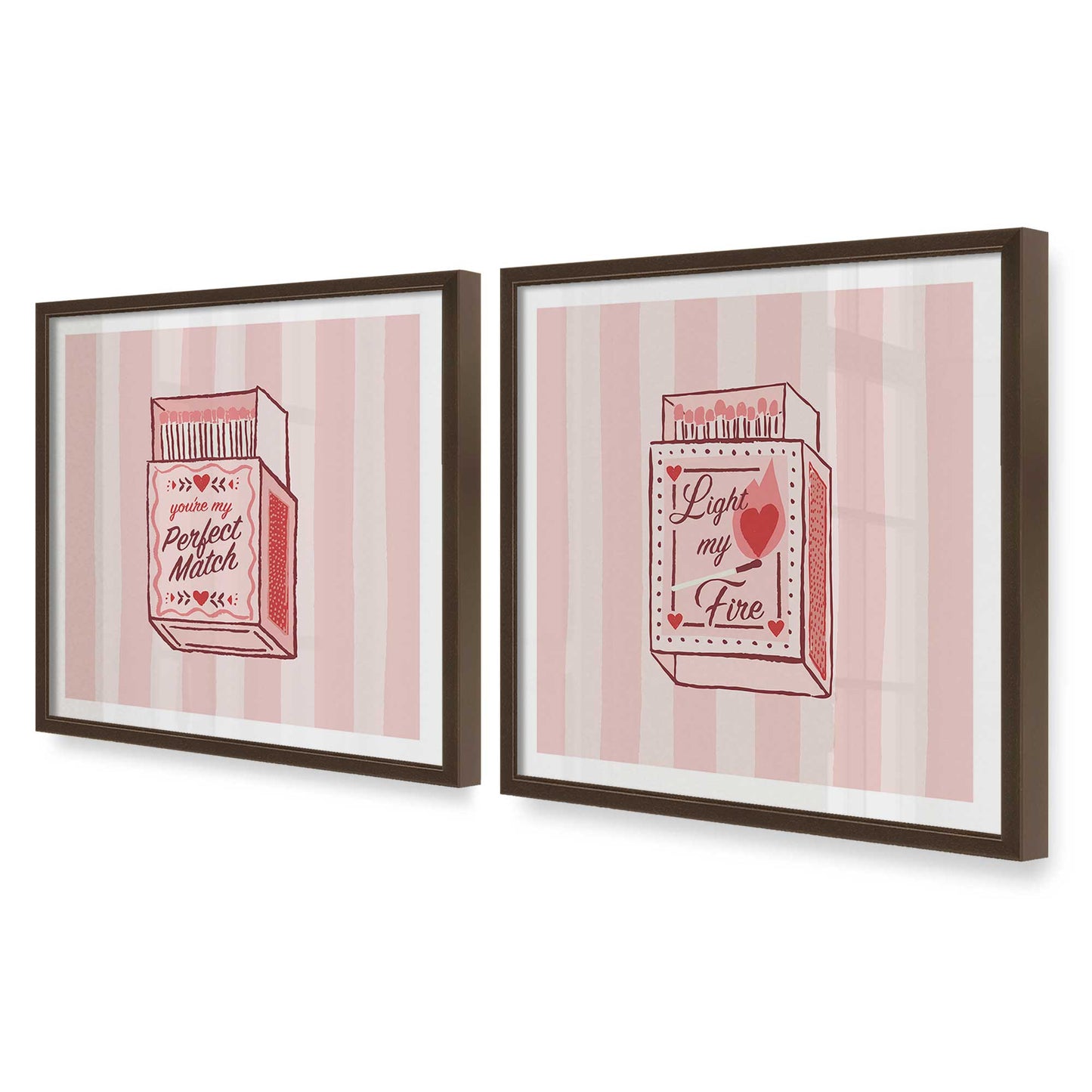 [Color:Belvinder Brown], Picture of art in a Belvinder Brown frame at an angle