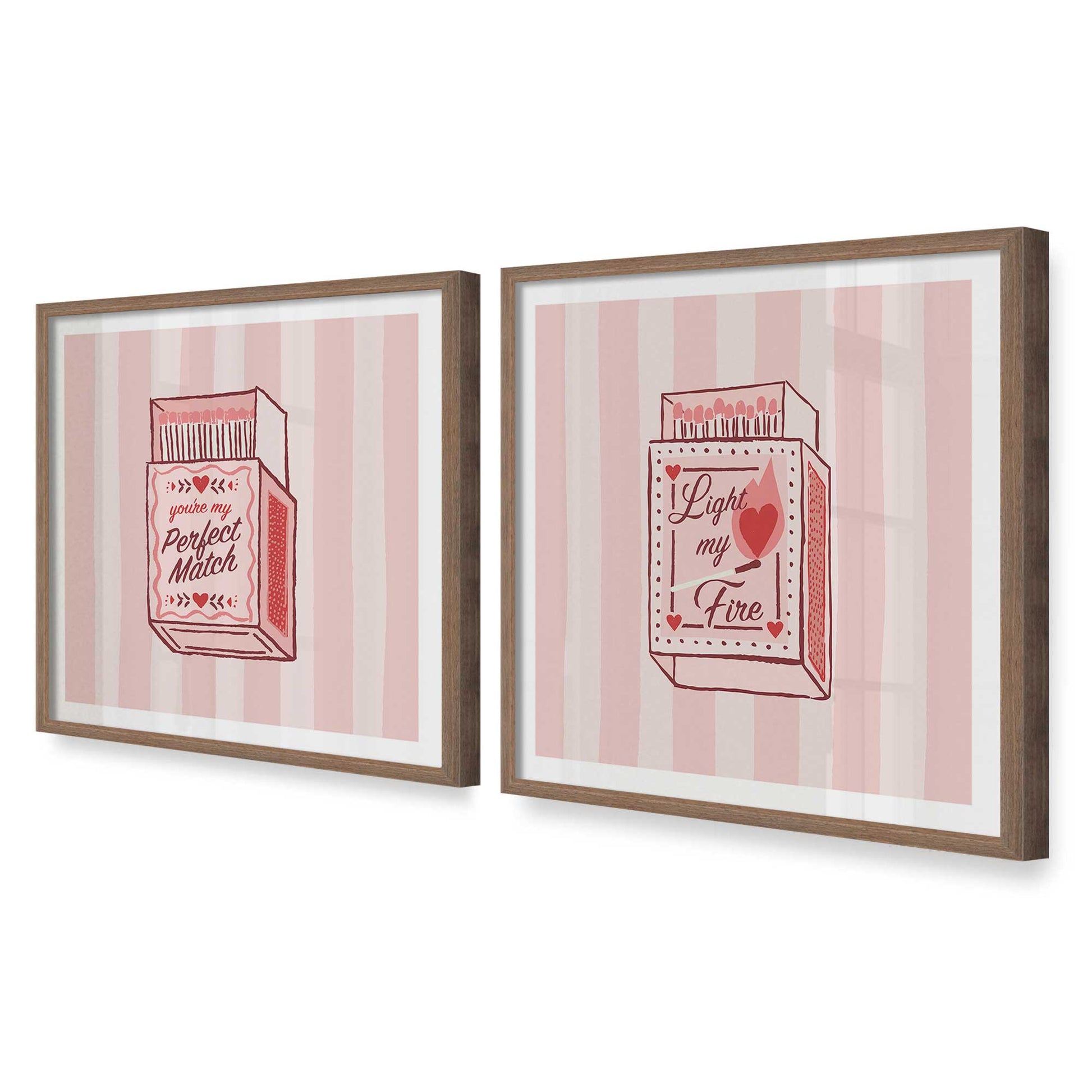 [Color:Walnut], Picture of art in a Walnut frame at an angle