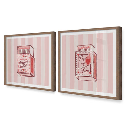 [Color:Walnut], Picture of art in a Walnut frame at an angle