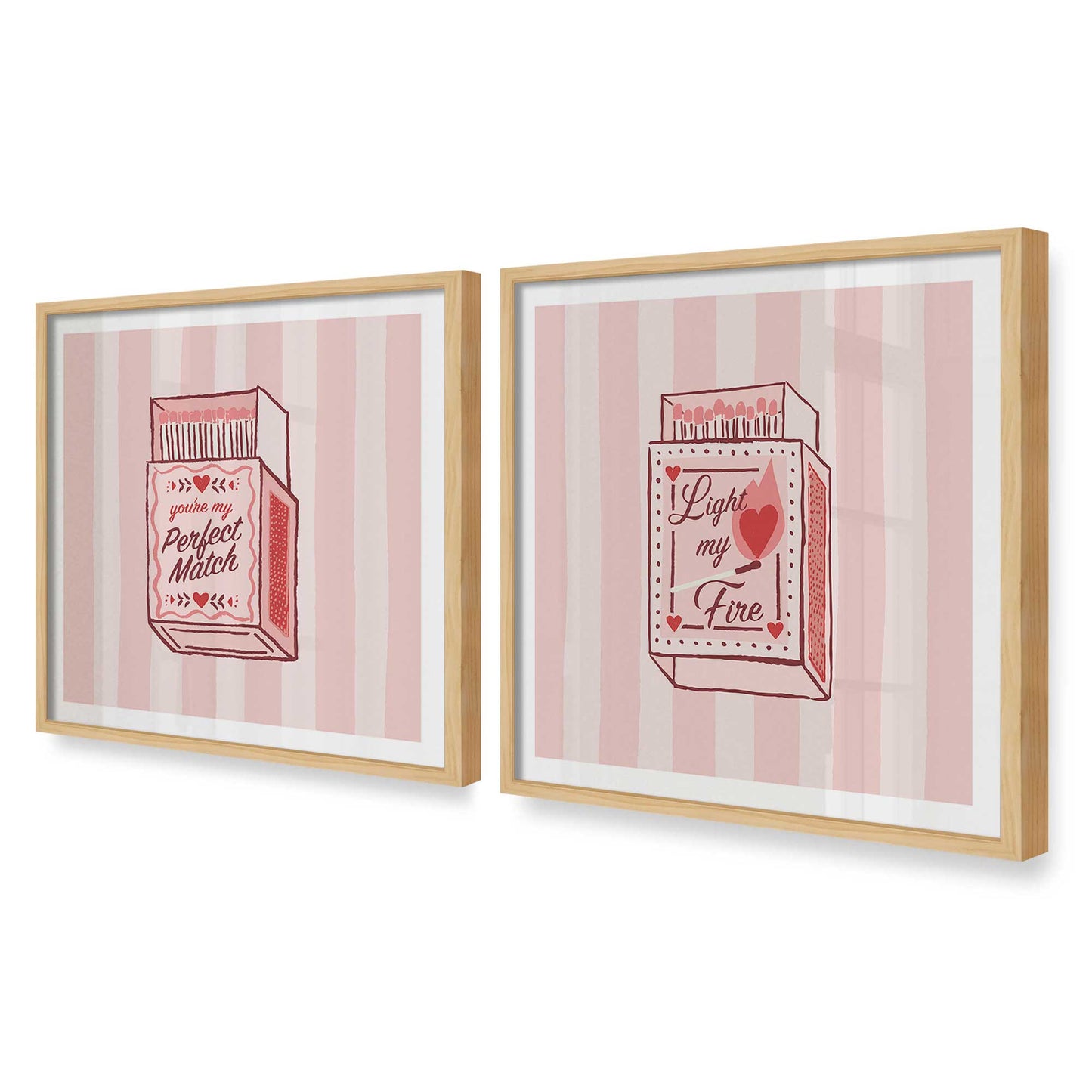 [Color:American Maple], Picture of art in an American Maple frame at an angle