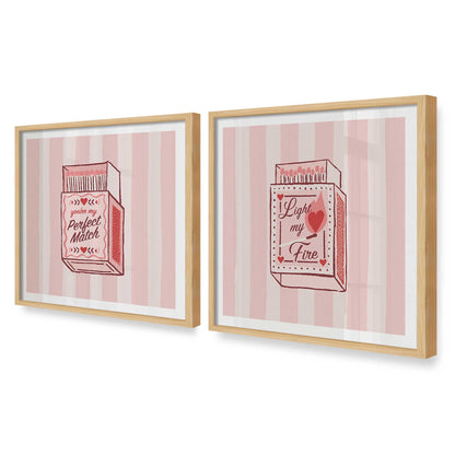 [Color:American Maple], Picture of art in an American Maple frame at an angle