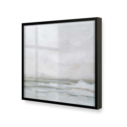 [Color:Satin Black], Picture of art in a Satin Black frame at an angle
