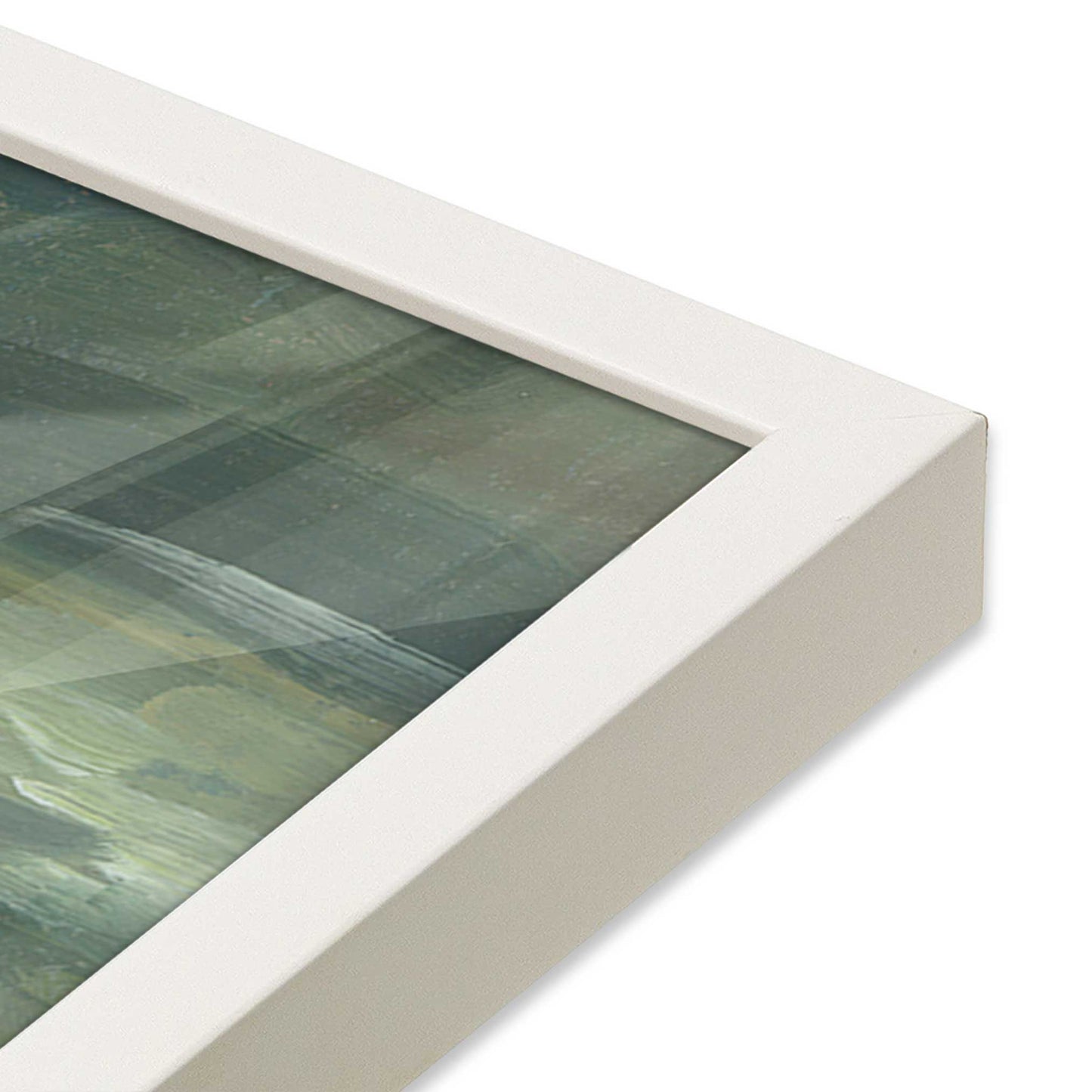 [Color:Opaque White], Picture of art in a Opaque White frame of the corner