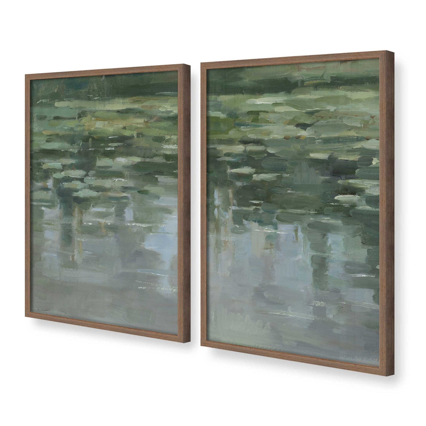 [Color:Walnut], Picture of art in a Walnut frame at an angle