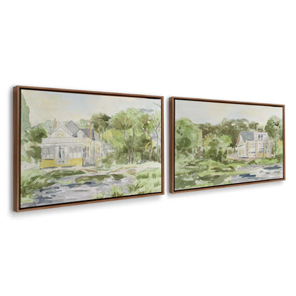 [Color:Walnut], Picture of art in a Walnut frame at an angle