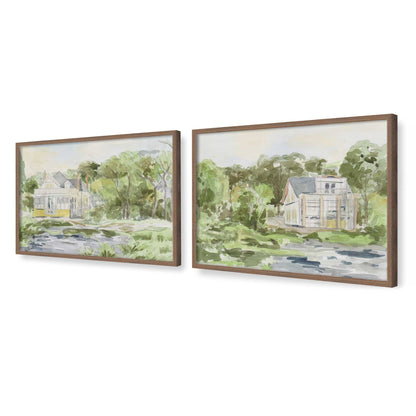 [Color:Walnut], Picture of art in a Walnut frame at an angle