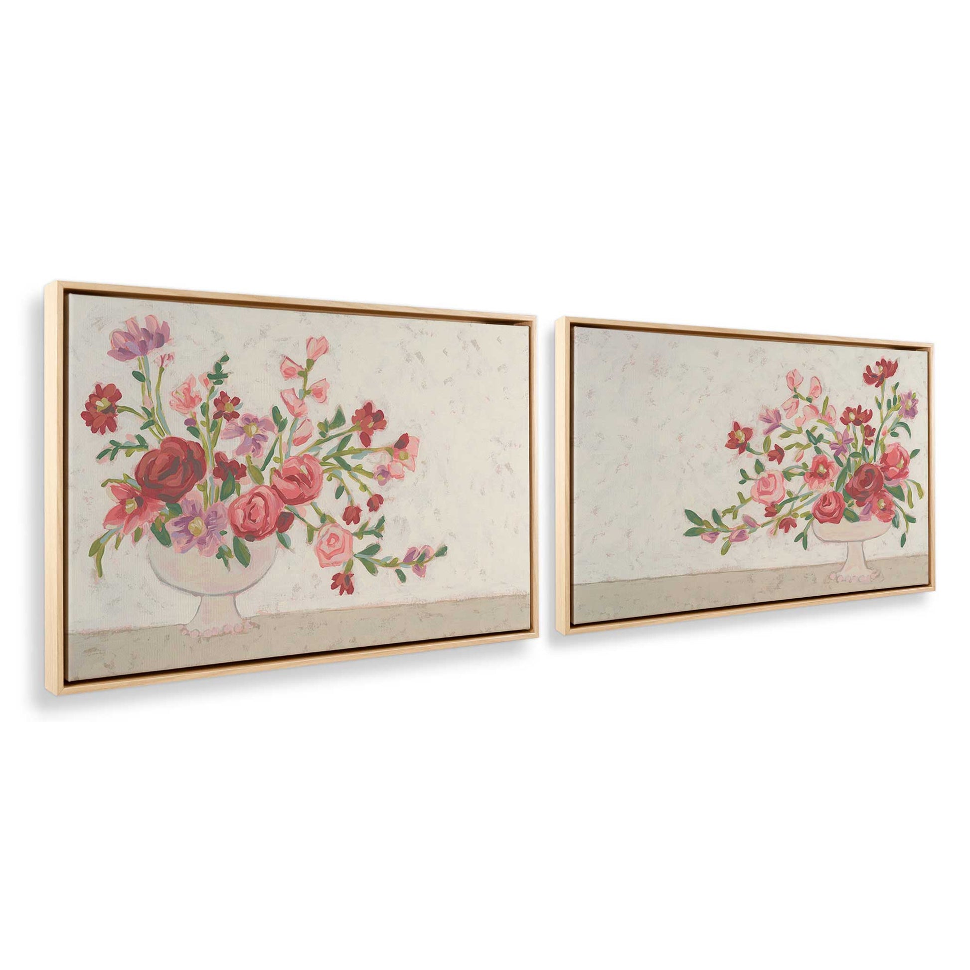 [Color:American Maple], Picture of art in a American Maple frame at an angle