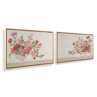 [Color:American Maple], Picture of art in a American Maple frame at an angle