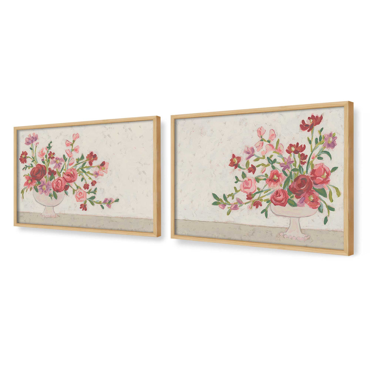 [Color:American Maple], Picture of art in a American Maple frame at an angle