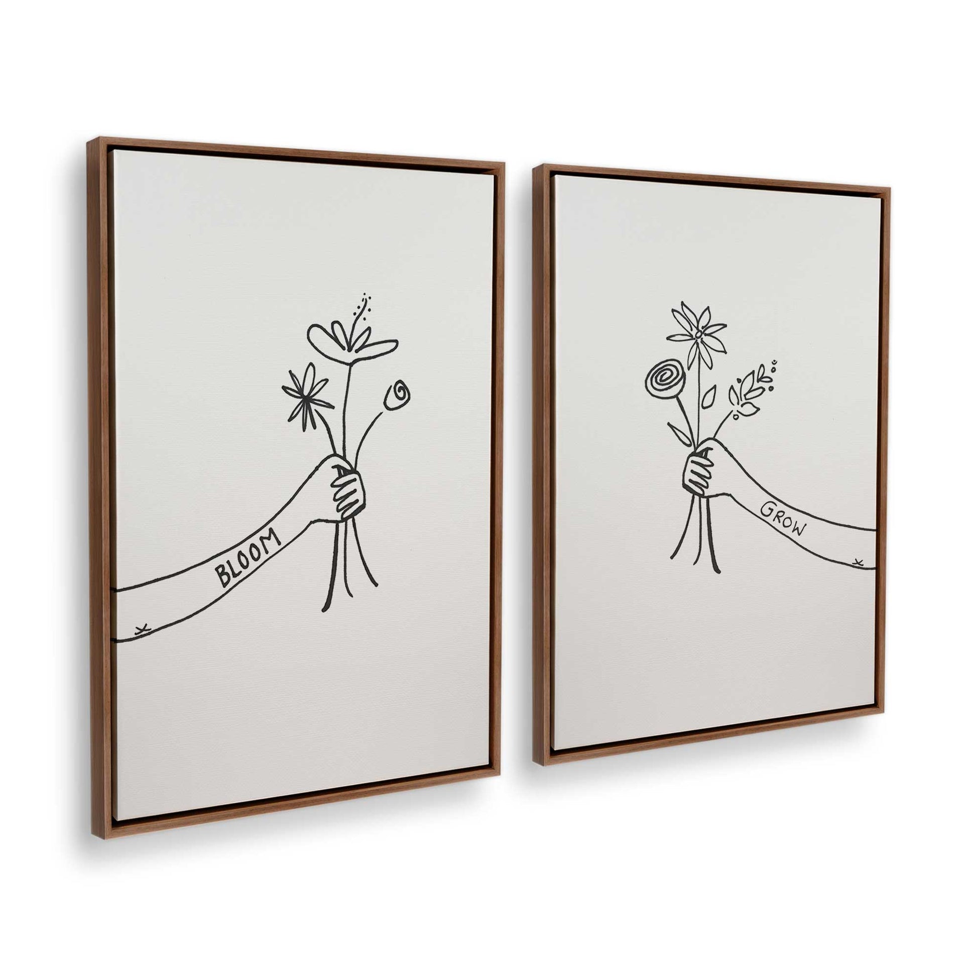 [Color:Walnut], Picture of art in a Walnut frame at an angle