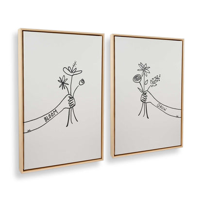 [Color:American Maple], Picture of art in a American Maple frame at an angle