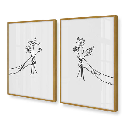 [Color:Polished Gold], Picture of art in a Polished Gold frame at an angle