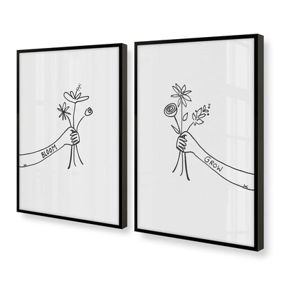 [Color:Satin Black], Picture of art in a Satin Black frame at an angle