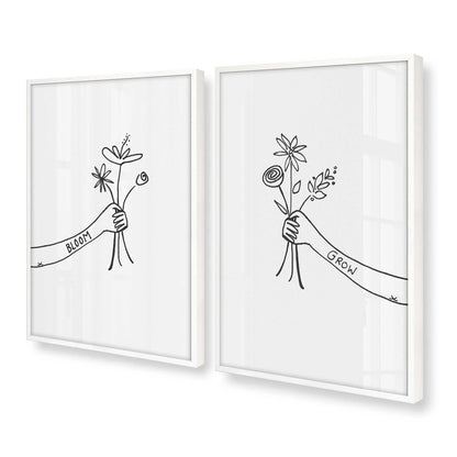 [Color:Opaque White], Picture of art in a Opaque White frame at an angle