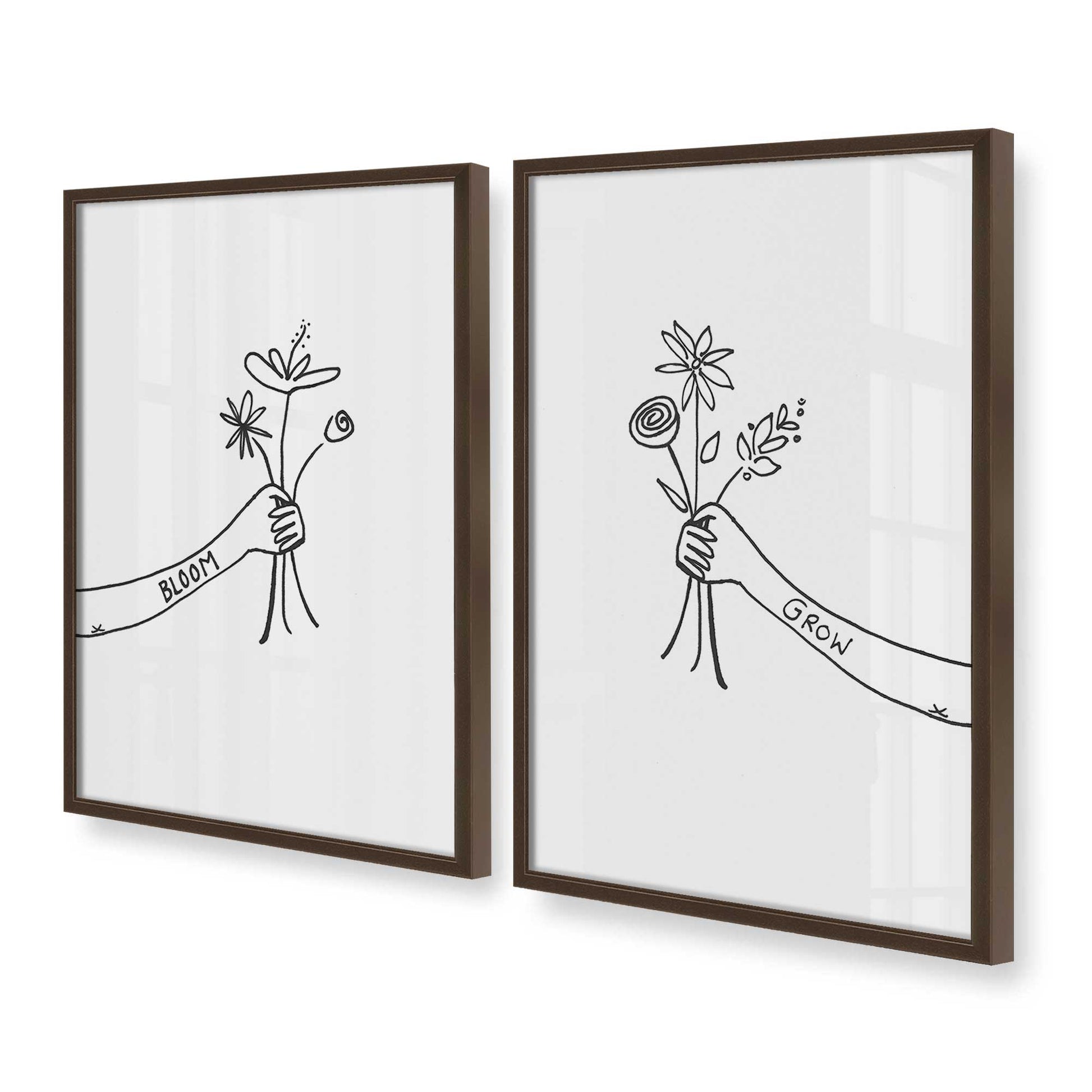 [Color:Belvinder Brown], Picture of art in a Belvinder Brown frame at an angle
