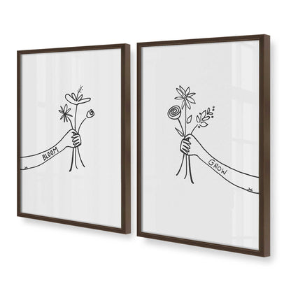 [Color:Belvinder Brown], Picture of art in a Belvinder Brown frame at an angle