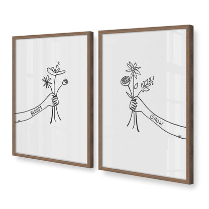 [Color:Walnut], Picture of art in a Walnut frame at an angle