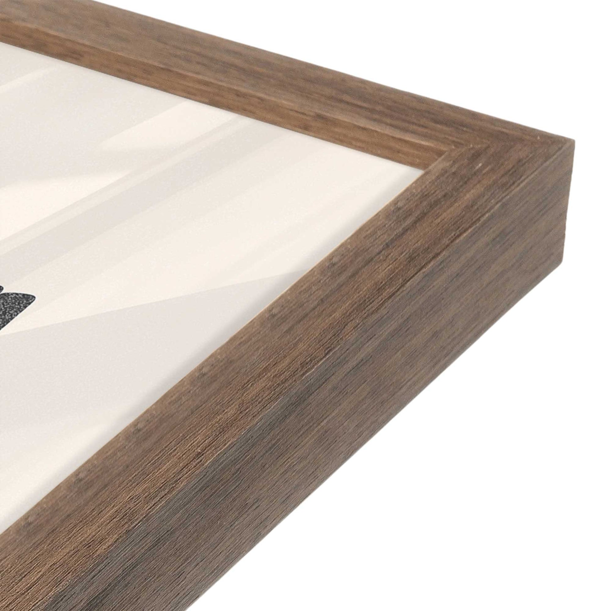 [Color:Walnut], Picture of art in a Walnut frame of the corner