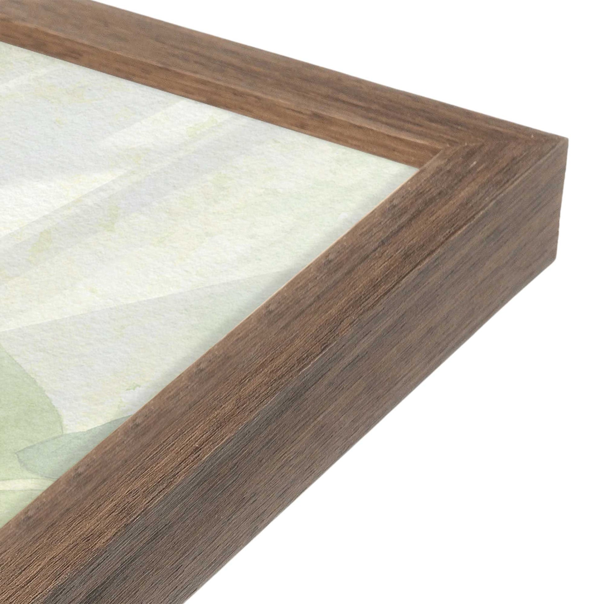 [Color:Walnut], Picture of art in a Walnut frame of the corner
