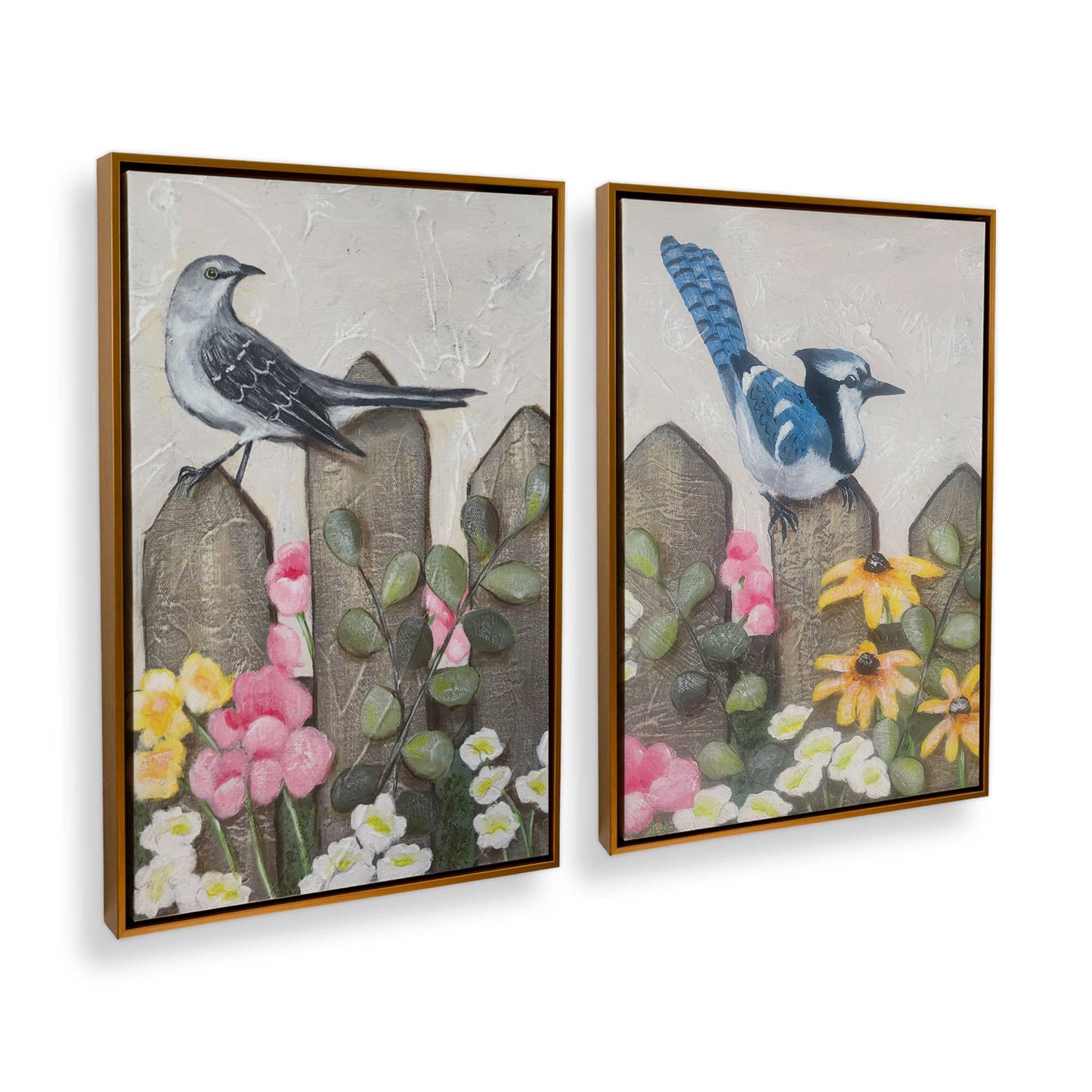 [Color:Polished Gold], Picture of art in a Polished Gold frame at an angle