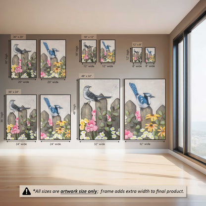 Bluebird Backyard Jam, Set of 2 Canvas Prints