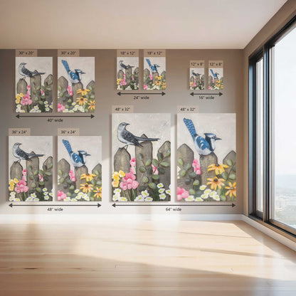 Bluebird Backyard Jam, Set of 2 Canvas Prints