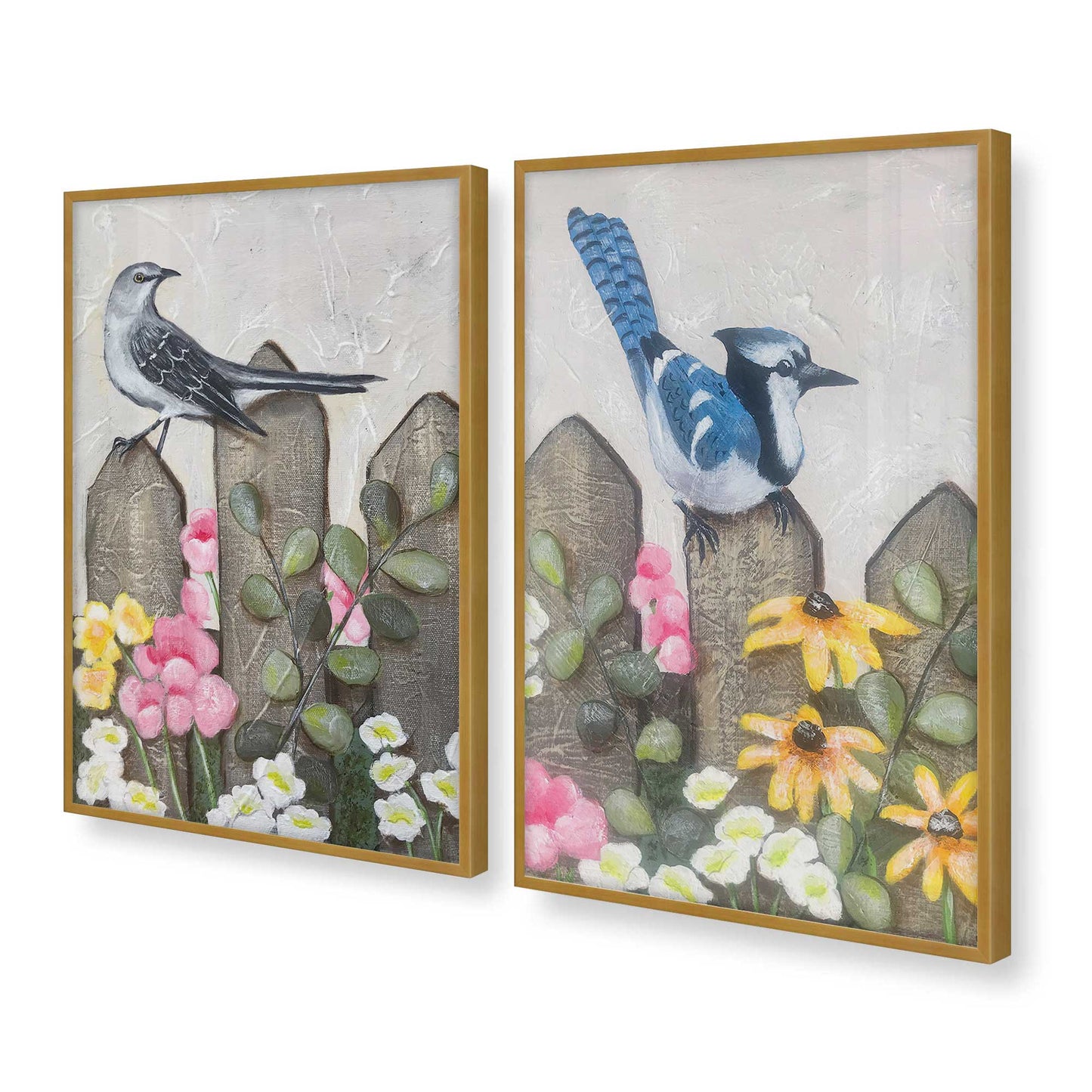 [Color:Polished Gold], Picture of art in a Polished Gold frame at an angle