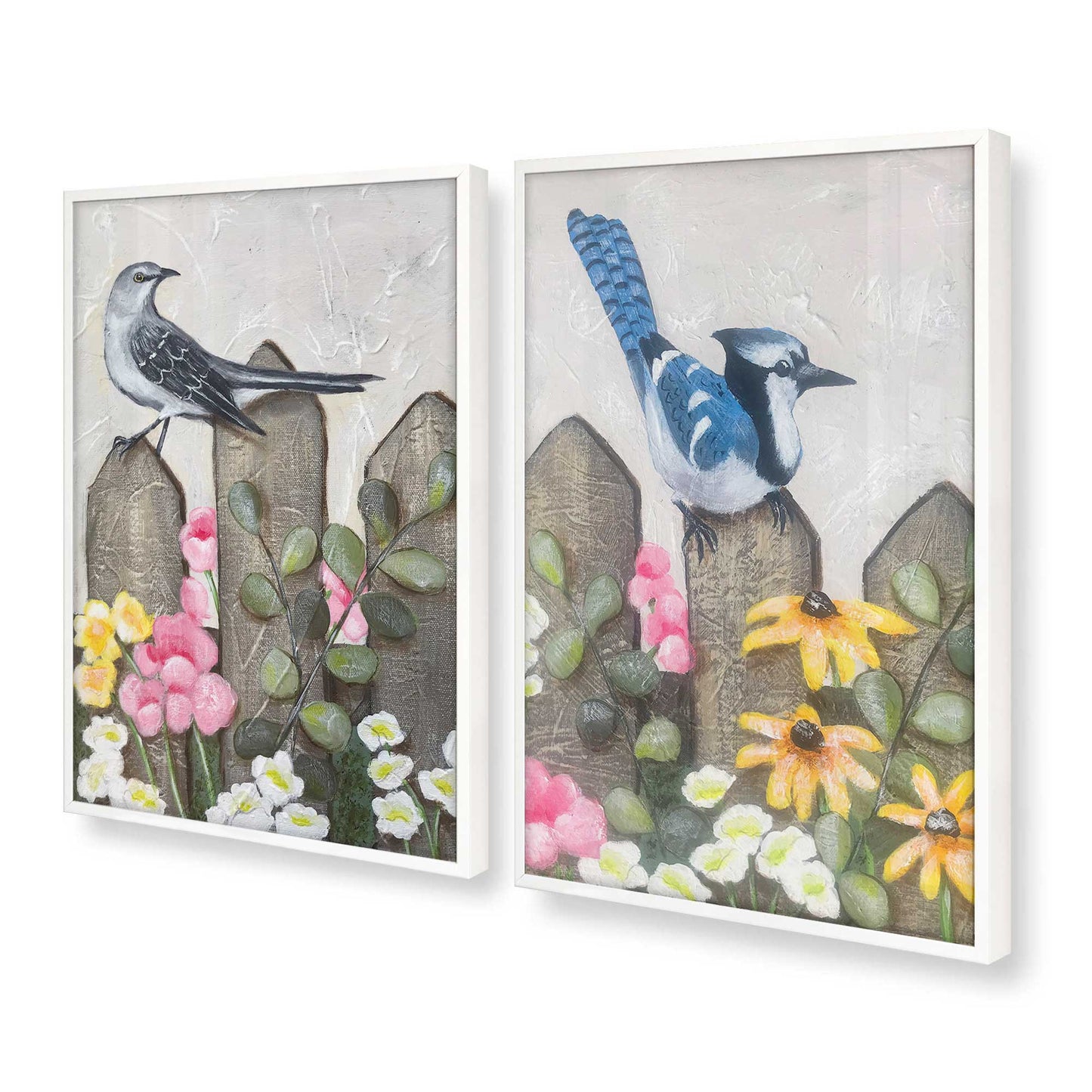 [Color:Opaque White], Picture of art in a Opaque White frame at an angle
