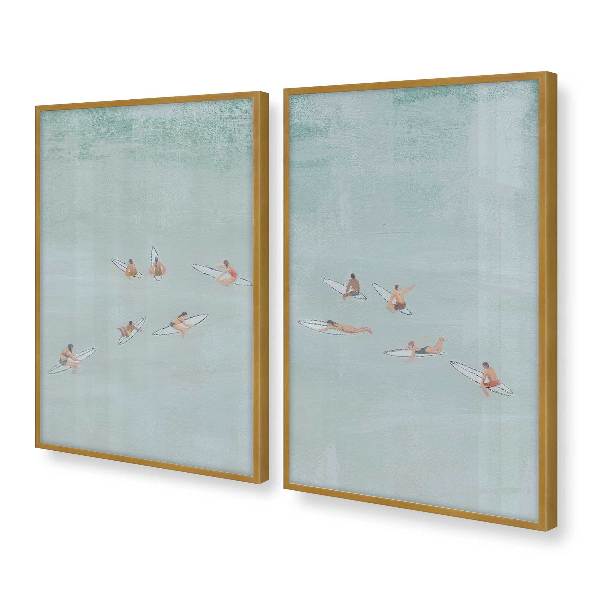 [Color:Polished Gold], Picture of art in a Polished Gold frame at an angle