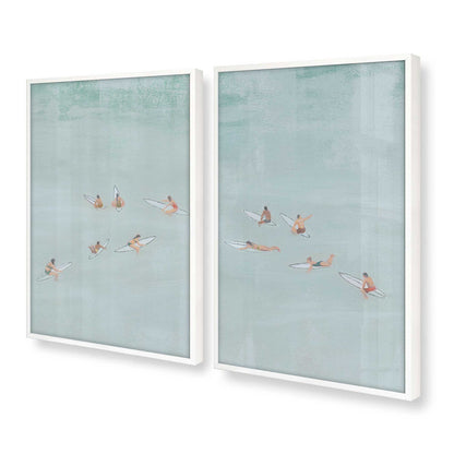 [Color:Opaque White], Picture of art in a Opaque White frame at an angle