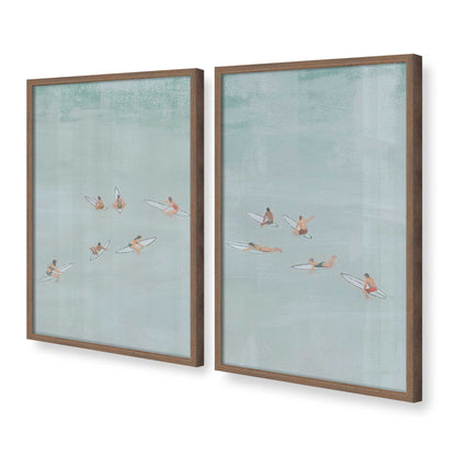 [Color:Walnut], Picture of art in a Walnut frame at an angle