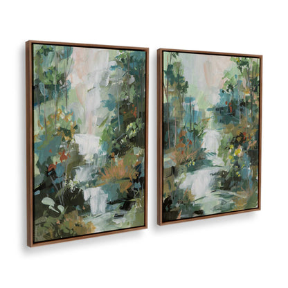 [Color:Walnut], Picture of art in a Walnut frame at an angle