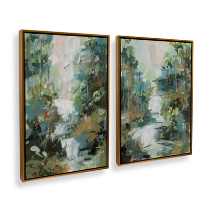 [Color:Polished Gold], Picture of art in a Polished Gold frame at an angle