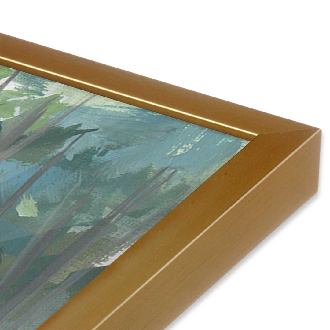 [Color:Polished Gold], Picture of art in a Polished Gold frame of the corner