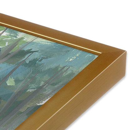 [Color:Polished Gold], Picture of art in a Polished Gold frame of the corner