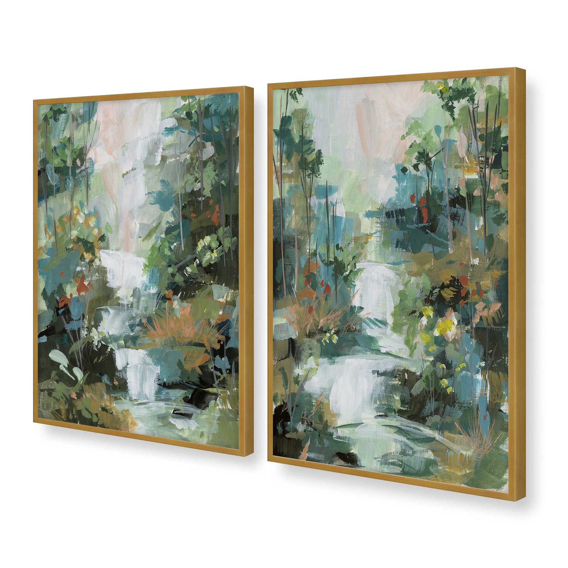 [Color:Polished Gold], Picture of art in a Polished Gold frame at an angle