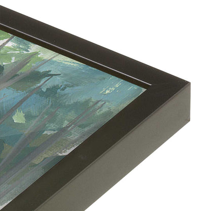 [Color:Satin Black], Picture of art in a Satin Black frame of the corner