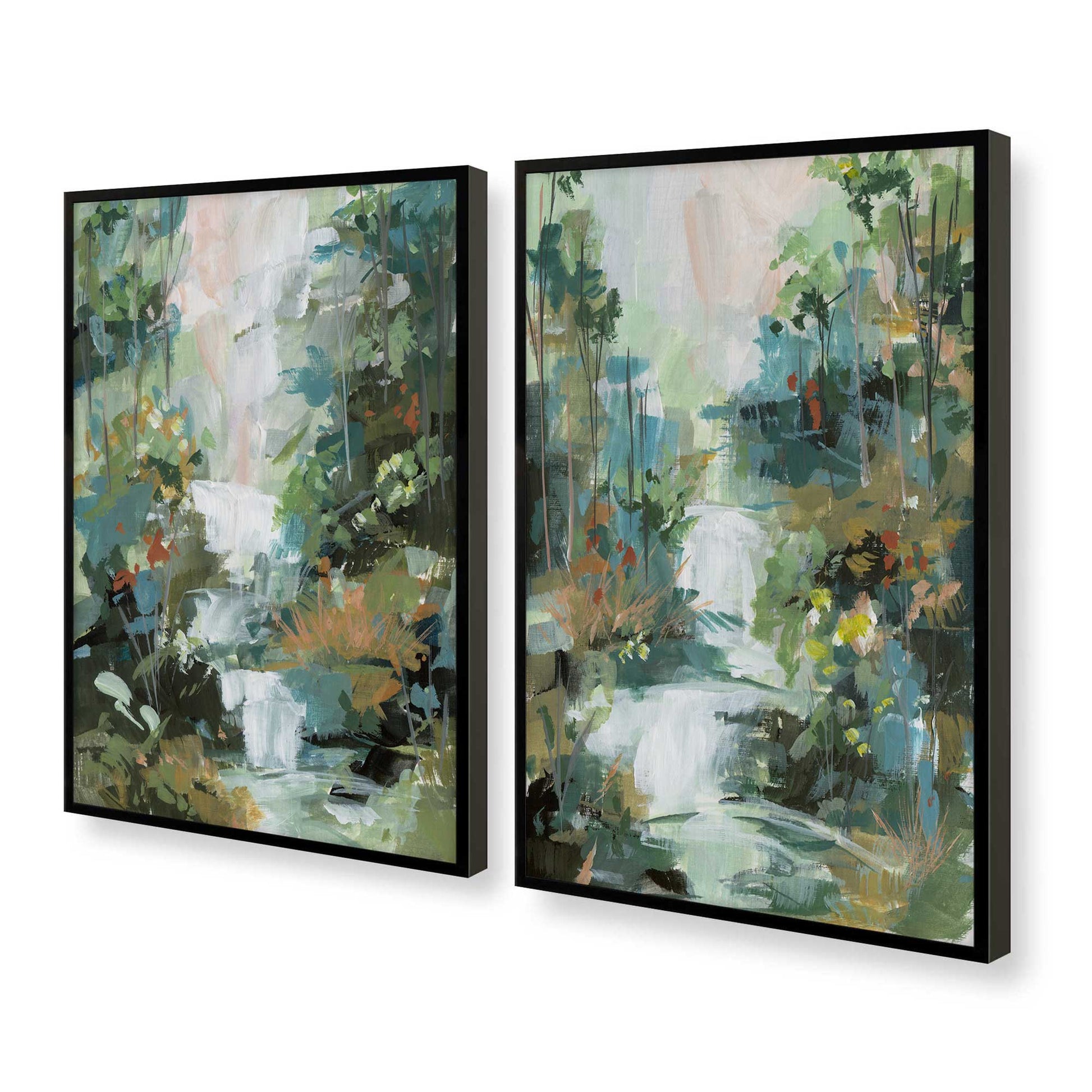 [Color:Satin Black], Picture of art in a Satin Black frame at an angle