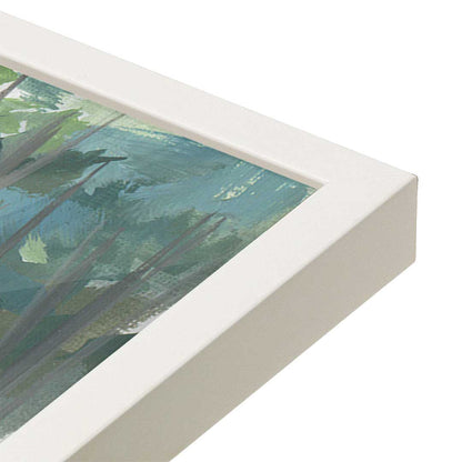 [Color:Opaque White], Picture of art in a Opaque White frame of the corner