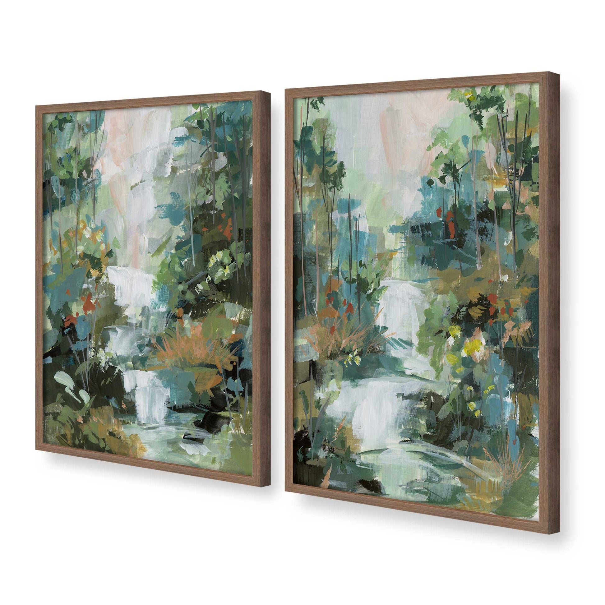 [Color:Walnut], Picture of art in a Walnut frame at an angle