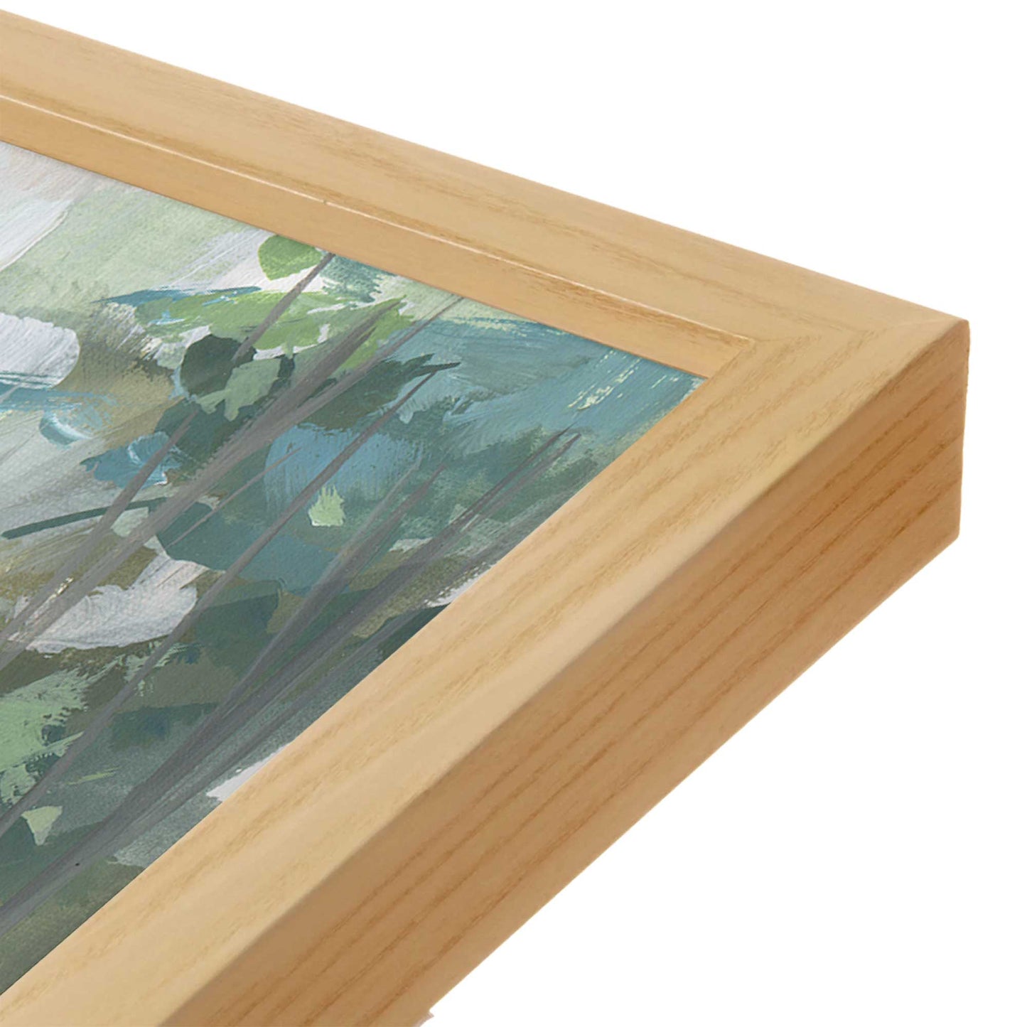 [Color:American Maple], Picture of art in a American Maple frame of the corner