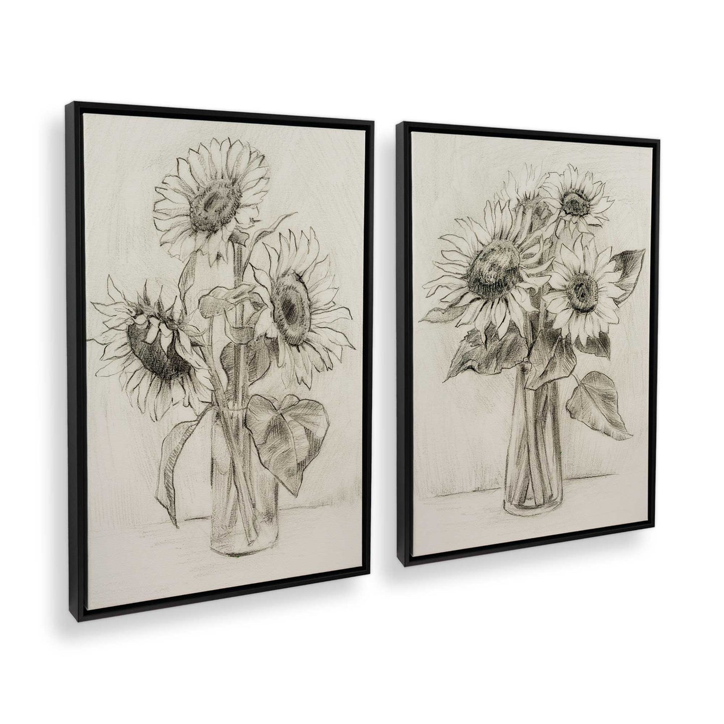 [Color:Satin Black], Picture of art in a Satin Black frame at an angle