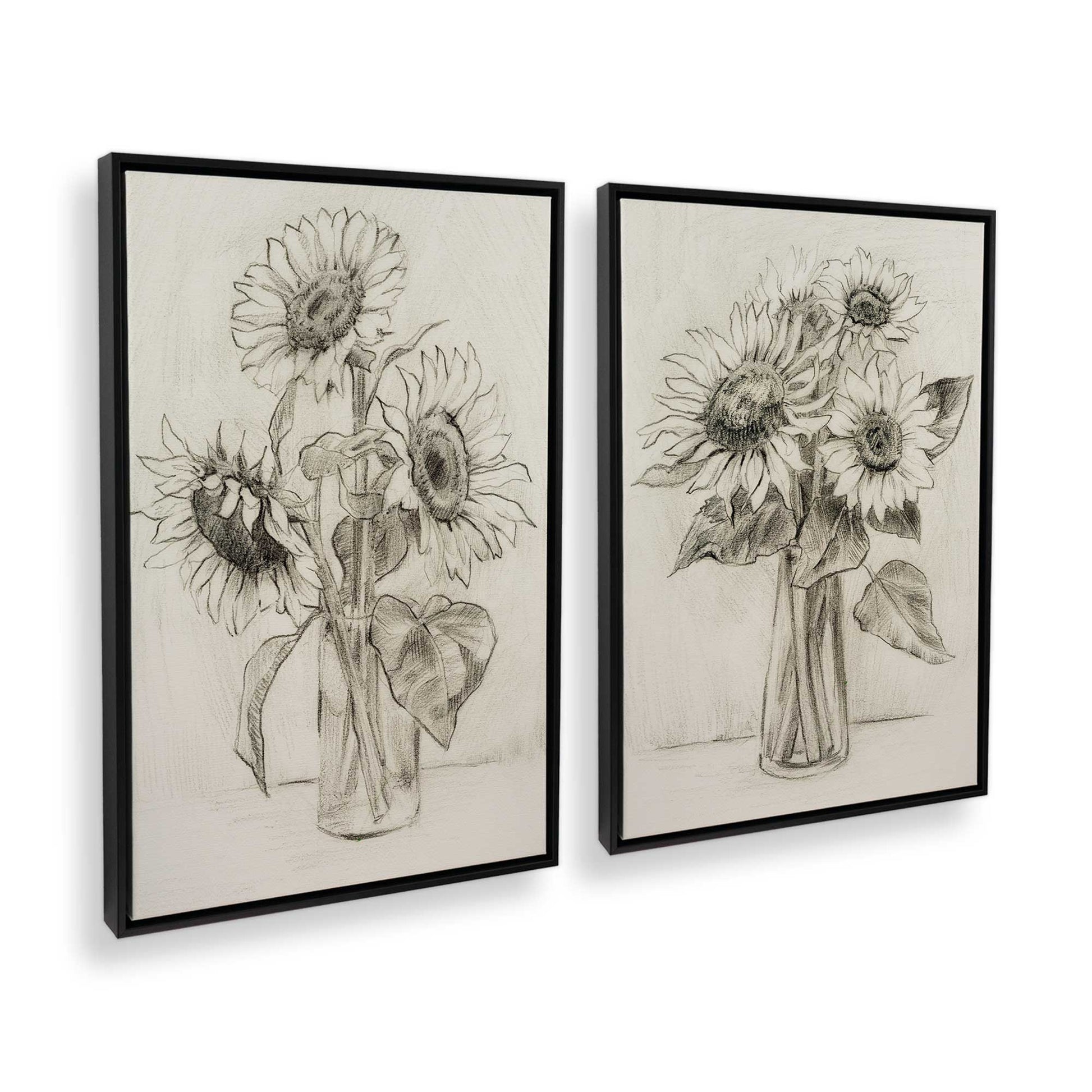 [Color:Satin Black], Picture of art in a Satin Black frame at an angle