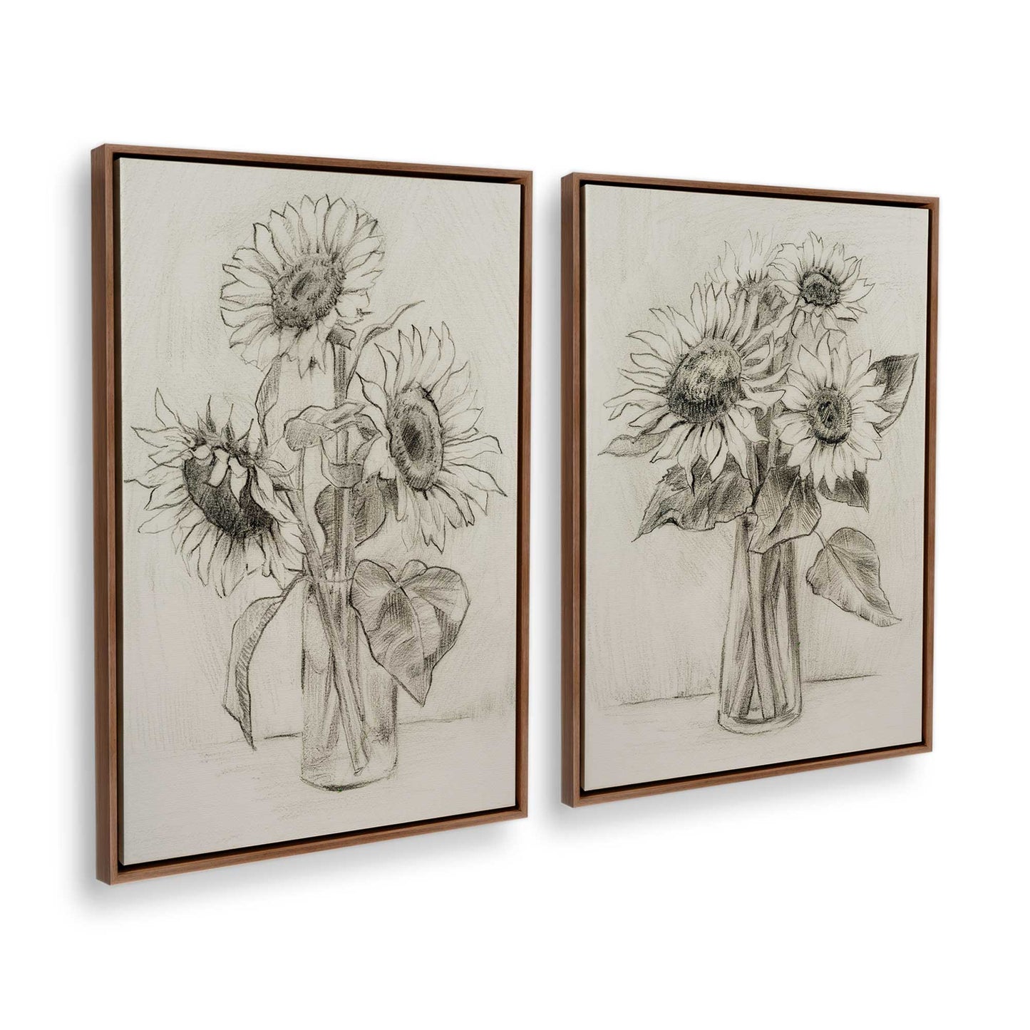 [Color:Walnut], Picture of art in a Walnut frame at an angle