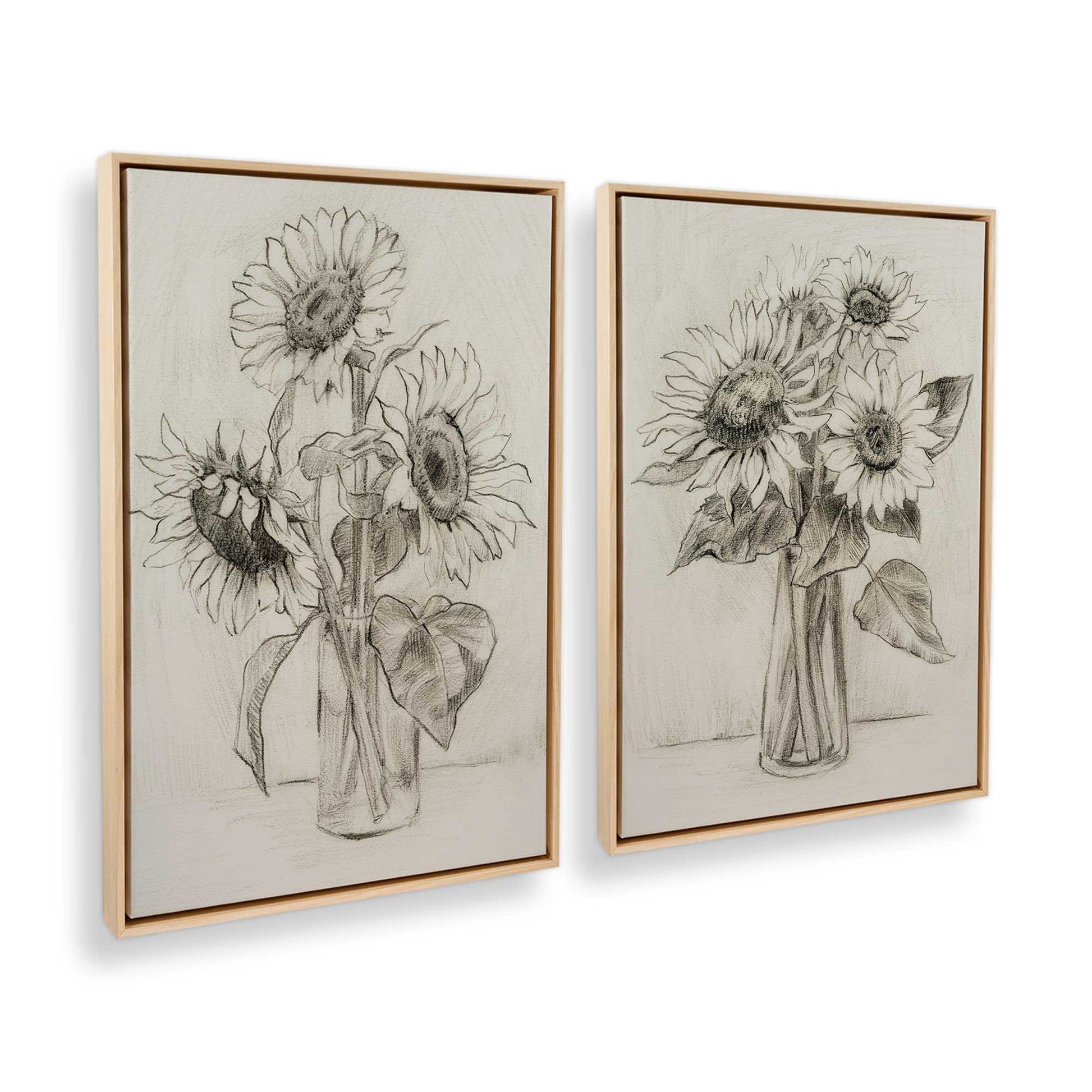 [Color:American Maple], Picture of art in a American Maple frame at an angle